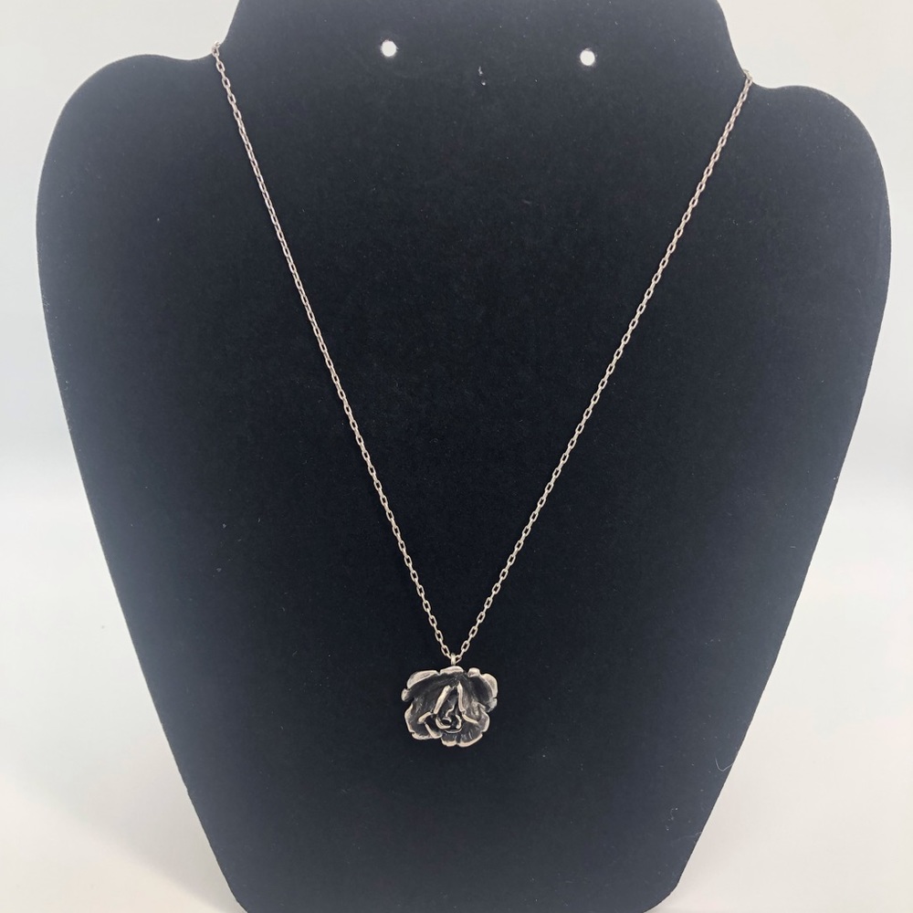 Napier Silver Rose Pendant Necklace